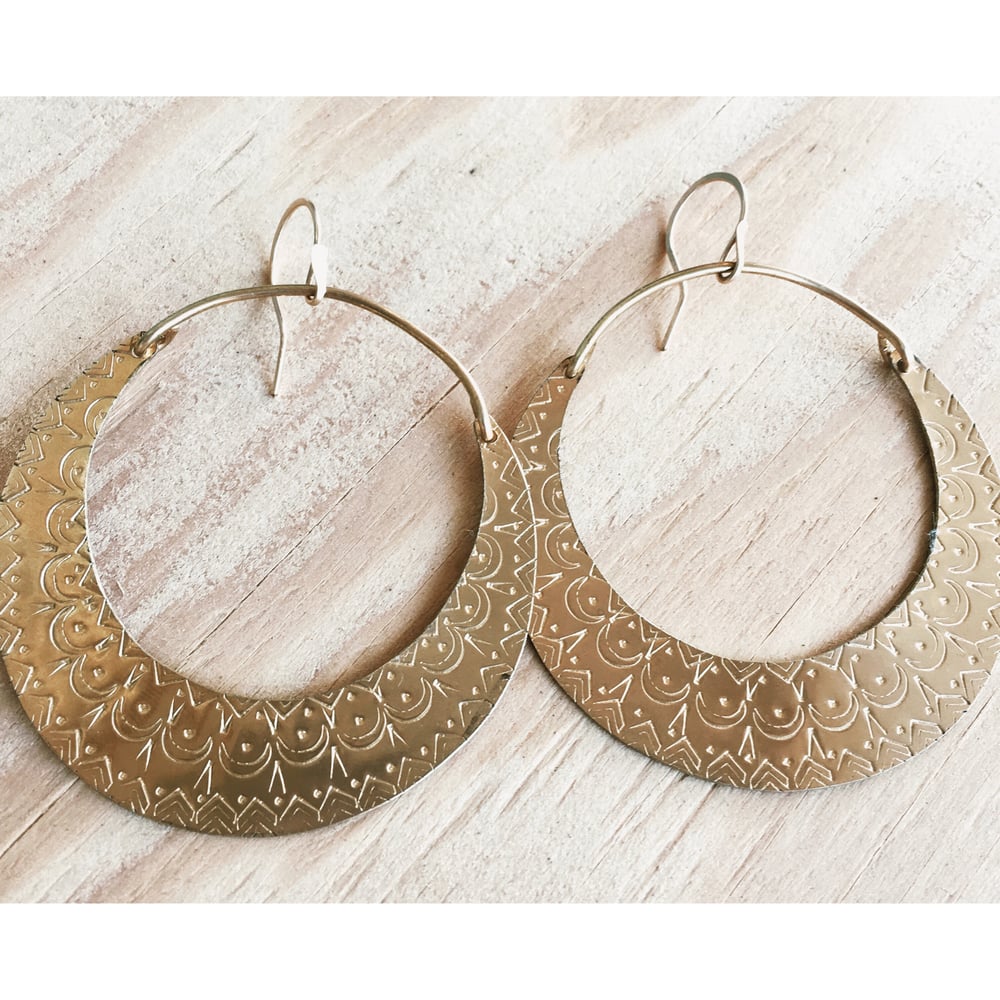 Textured Brass Hoops SERPENTINE AND FAIR
