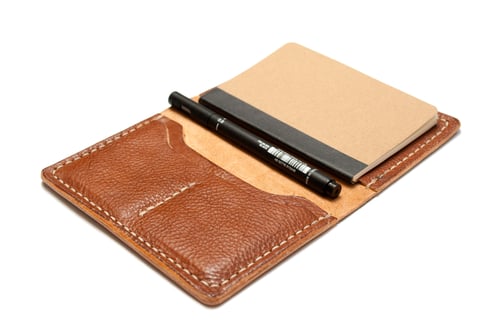 Image of Drifter — "Antique Saddle" Italian Cowhide Leather Passport/Notebook Wallet