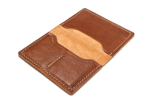 Image of Drifter — "Antique Saddle" Italian Cowhide Leather Passport/Notebook Wallet