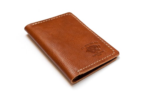 Image of Drifter — "Antique Saddle" Italian Cowhide Leather Passport/Notebook Wallet