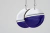  Asimetrical Silver Earrings Black or Purple