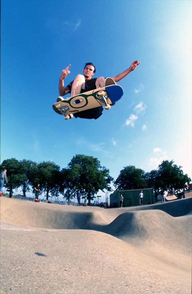 Ed Templeton, Harrow England, 1995, Toy Machine tour, by Tobin Yelland