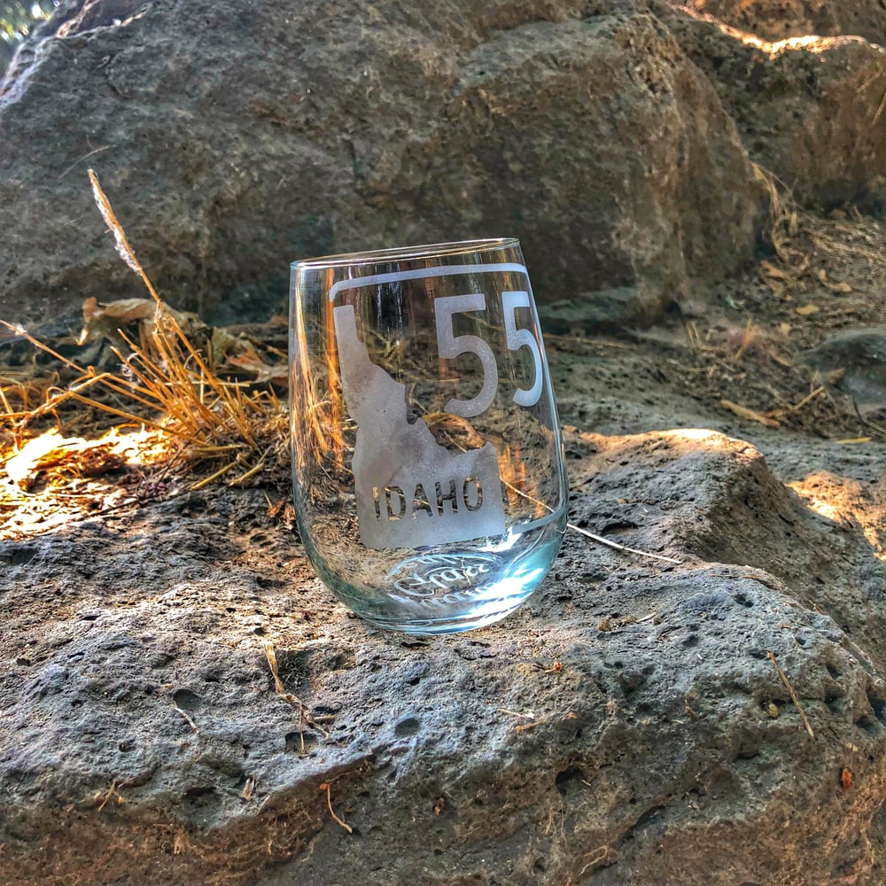 Image of Hwy 55 Stemless Wine Glass