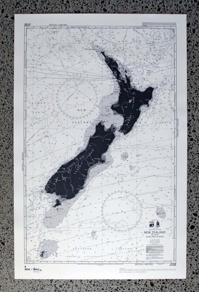 Image of New Zealand Map - Silver Fox 