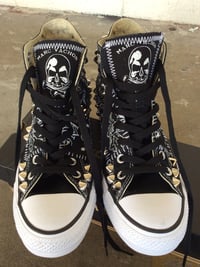 Image 2 of MV Black on Black Custom High Tops