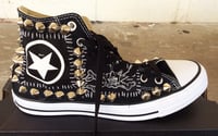 Image 4 of MV Black on Black Custom High Tops