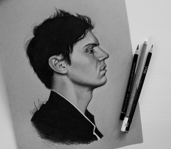 Image of Evan Peters Original Drawing