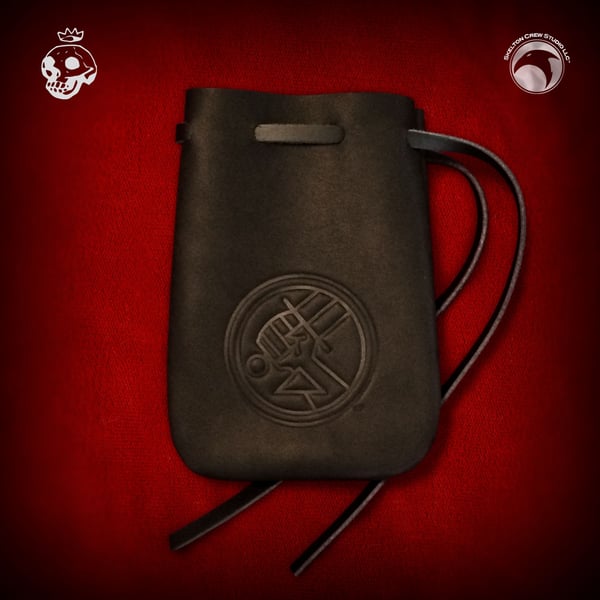 Image of Hellboy/B.P.R.D.: B.P.R.D. logo thick leather pouch!