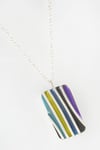 Stripe Pendant Chain Necklace