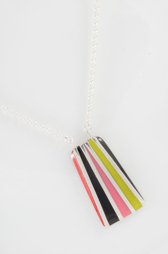 Trapeze Silver Chain Necklace