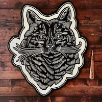 Image 3 of Custom Pet Portrait Woodcut 