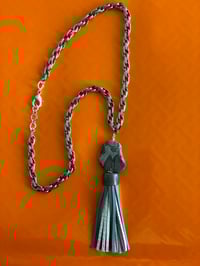 Image 2 of Picture jasper stone and tassel necklace