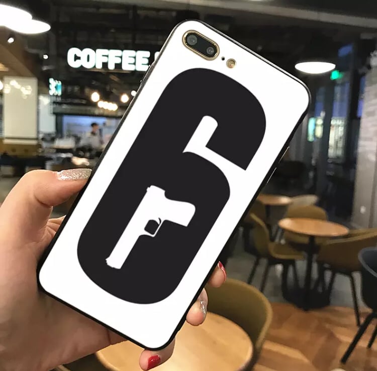 Image of R6S White/Black Phone Case