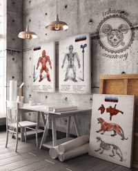 Image 4 of SKELETOR- ANATOMY  limited edition of 100 Giclèe print on fine art canvas
