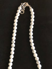 Image 4 of Red, white and black tassel necklace