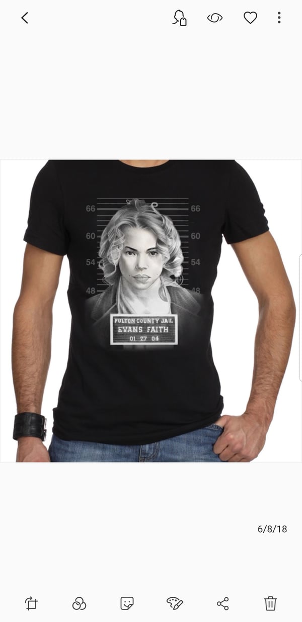 Image of Faith Unisex Mug Shot Tee in Black 