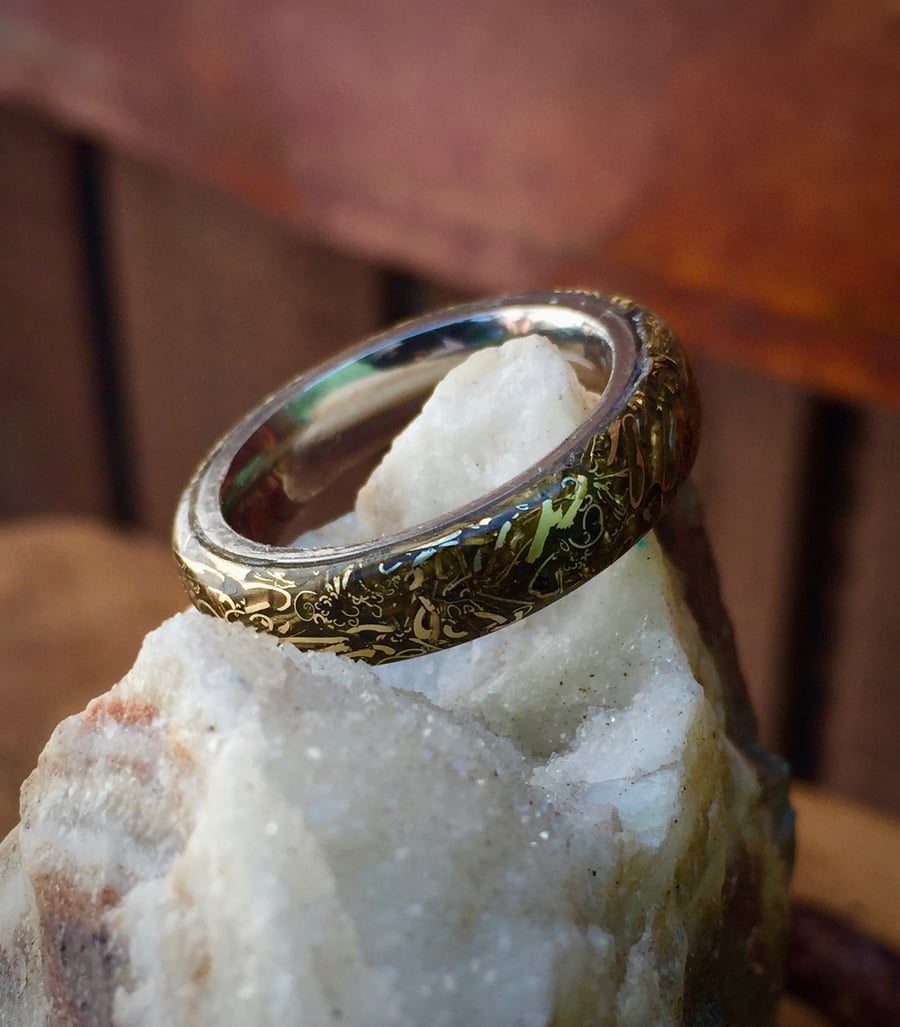 Image of Brass shavings / Orgonite ring