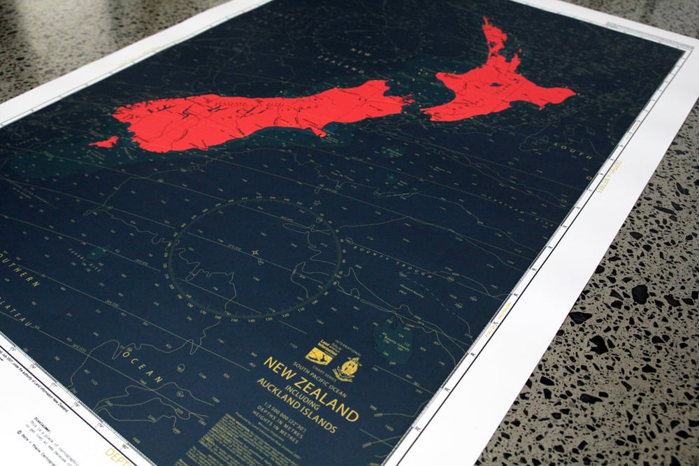 Image of New Zealand Map - Bloody Mary