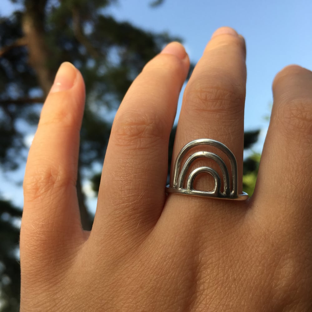 Image of Silver Rainbow Ring 