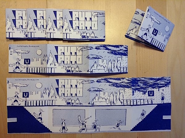 Image of Puto Pato in die UBahn / Comic Strip