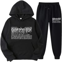 Gwap Dead Sesh Blk Jogger Set (White)
