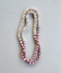 Image 2 of Kunzite & Pearl Helix Necklace