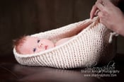 Image of Hand Knit Infant Pod Bowl Egg Photography Prop