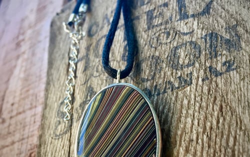 Image of Fordite pendant with necklace