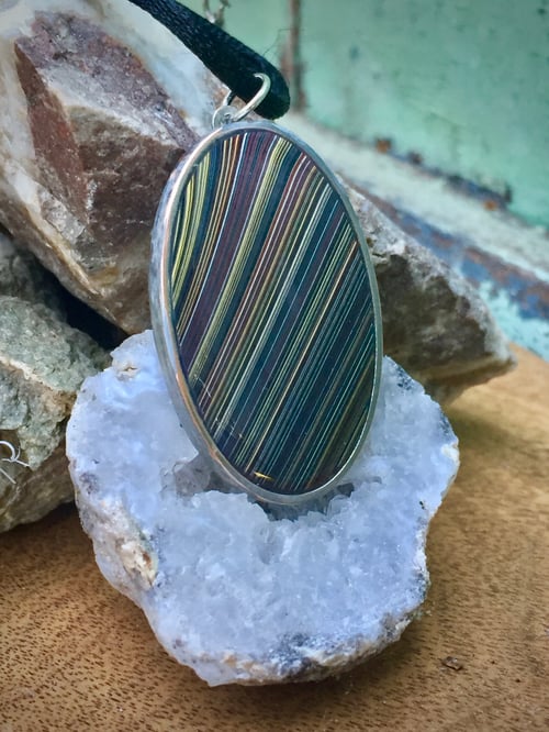 Image of Fordite pendant with necklace