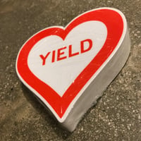 Pack of 50 Yield Heart Stickers