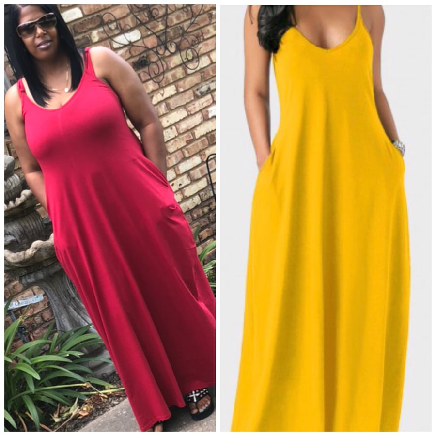 Image of Bianca Side Pocket Maxi Dress