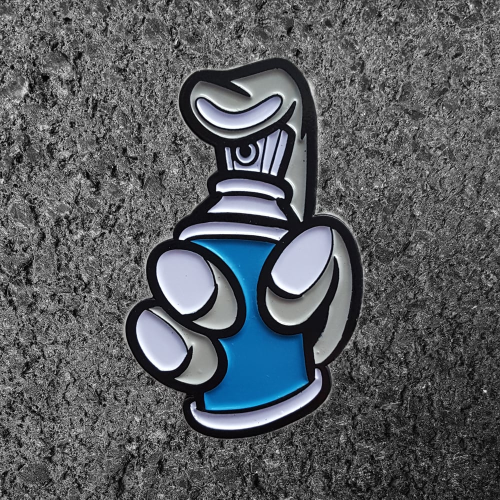 Image of Spray Can Enamel Pin (Blue)