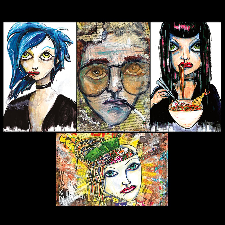 Image of There She Is Art - Oversized Postcard Print - Set