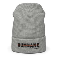 Image 4 of Humane thin orange line Waffle beanie