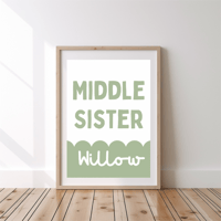 Image 3 of Sister Scallop Personalised Print