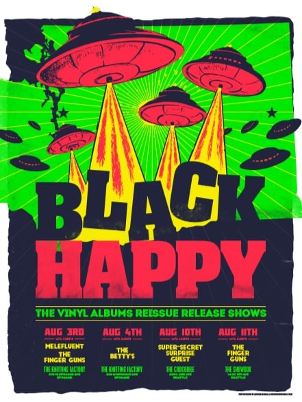 Image of Black Happy - 2018 Tour Poster