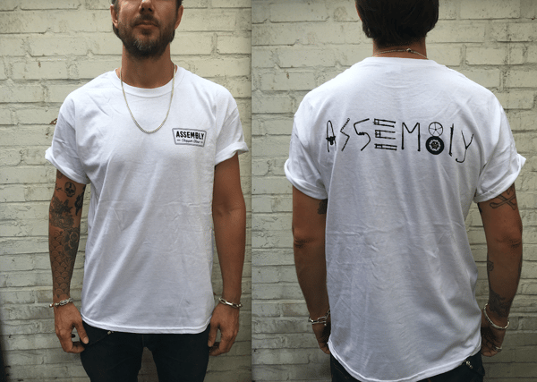 Image of White Assembly Parts Tee T shirt