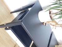 Image 4 of A pair of black, gold and marble bedside tables