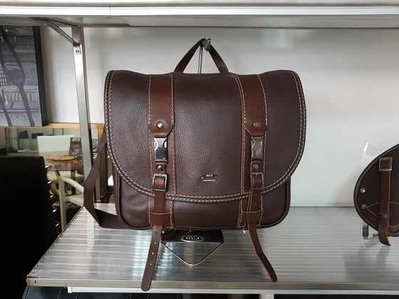 Image of MCJ "BUSINESS" BAG BROWN LEATHER 