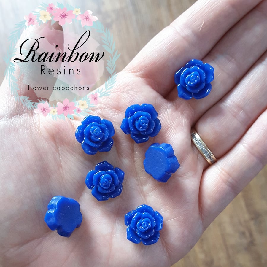 Image of Royal blue roses x 10
