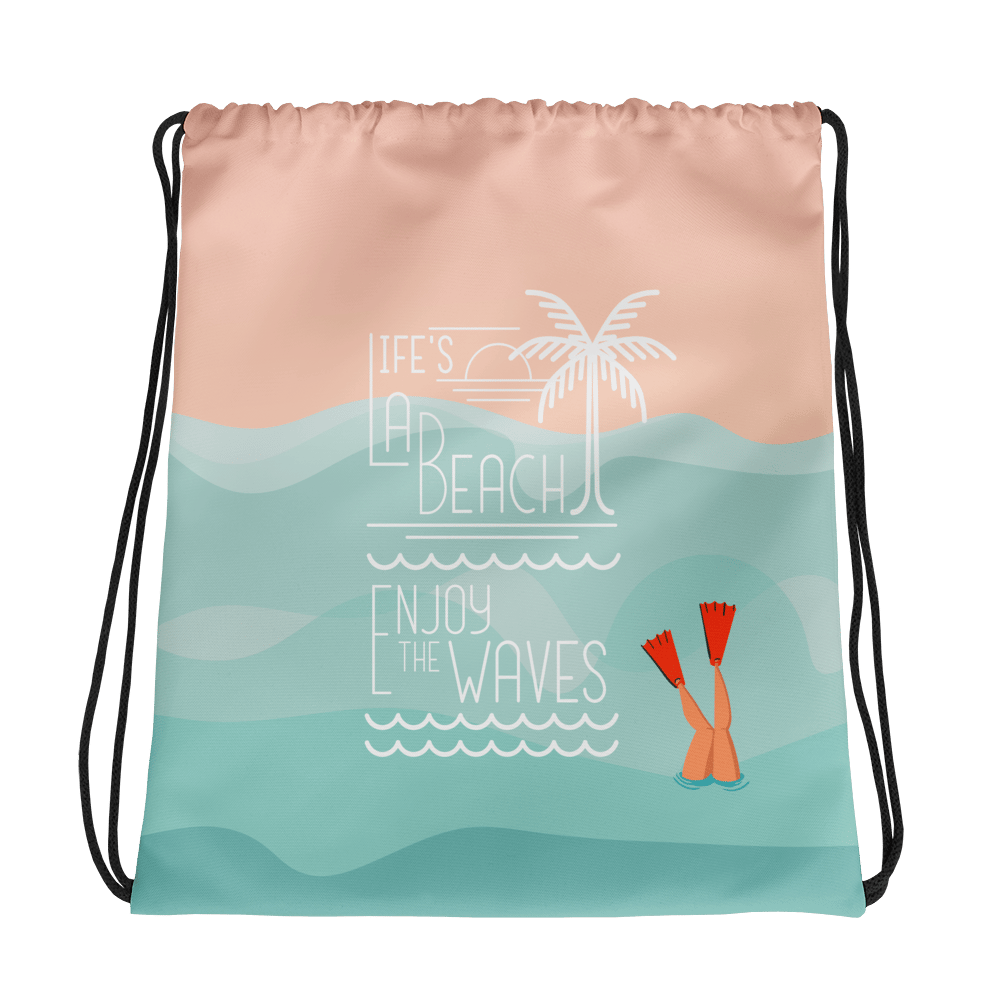 beach drawstring backpack
