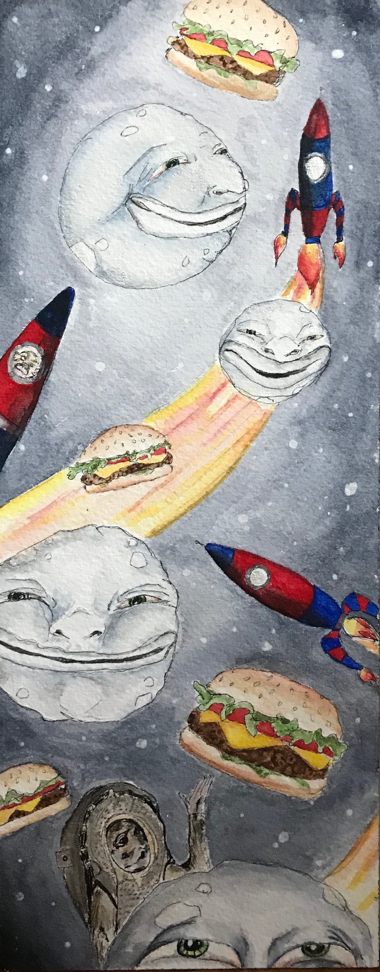 Image of Cheeseburgers in Outer Space