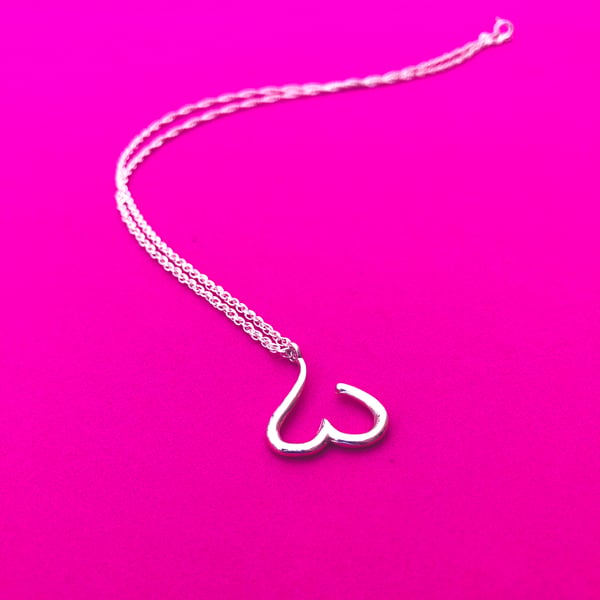 Image of The Aphrodite - silver heart necklace 