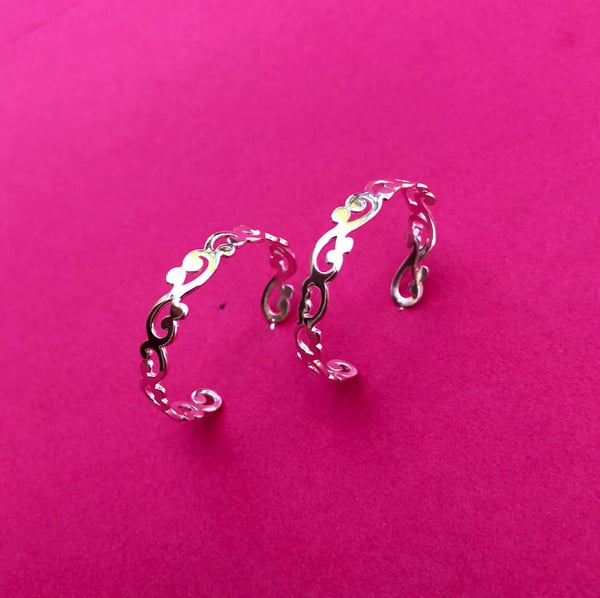 Image of The Artemis - silver hoop earrings SORRY: THESE ARE NOW SOLD OUT