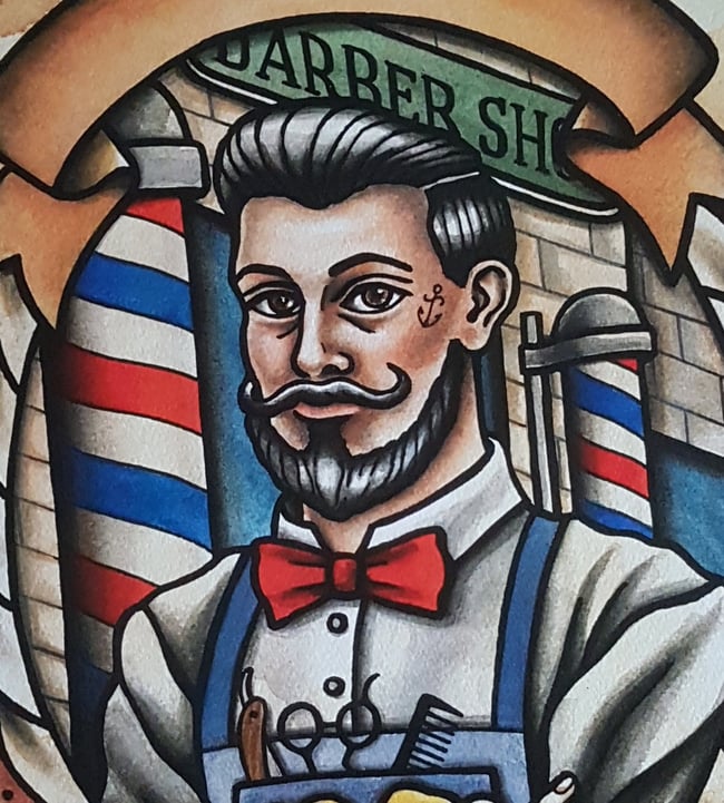 BARBER SHOP PRINT - CUSTOMIZE IT! | Simonetta Briganti