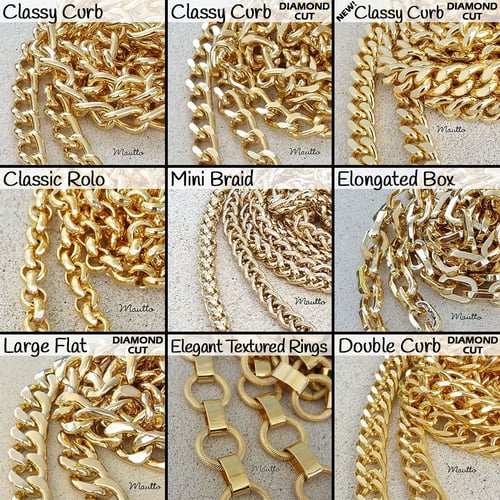 Image of Clearance Sale - Gold, Nickel, & Gunmetal Chain Straps - Your Choice - Limited Inventory
