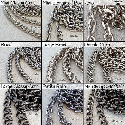 Image of Clearance Sale - Gold, Nickel, & Gunmetal Chain Straps - Your Choice - Limited Inventory
