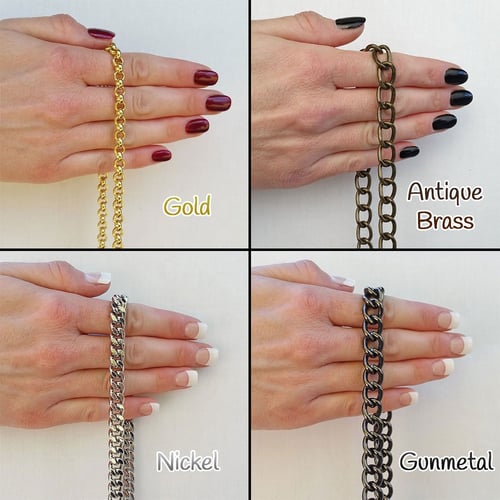 Image of Clearance Sale - Gold, Nickel, & Gunmetal Chain Straps - Your Choice - Limited Inventory