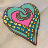 Image 2 of Tentacle Heart enamel pin