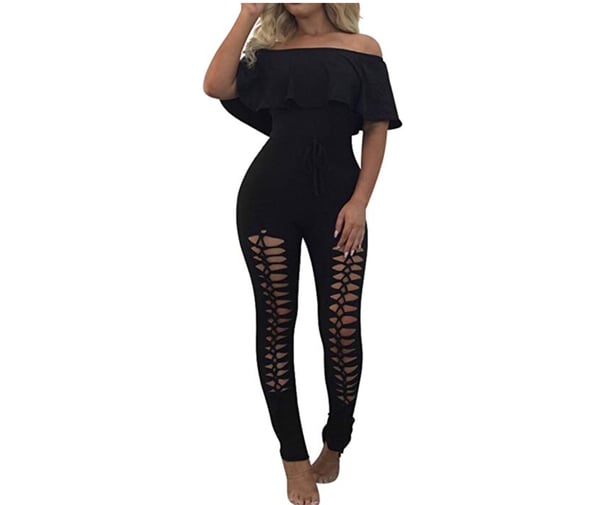 Image of Off shoulder bodycon jumpsuit 